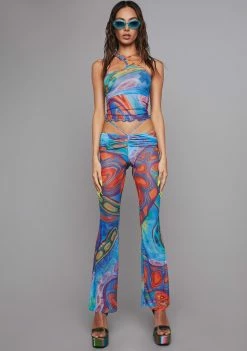 Poster Grl Pant Set Trippy Charmer Mesh Pants Set