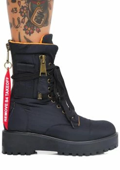 Poster Grl Boots & Booties Combat Flight Boots