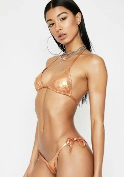 Poster Grl Money Up Metallic Bikini Set