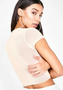 Poster Grl Miss Ya Knot Sheer Tee Tops