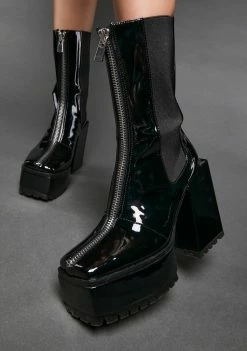 Poster Grl Heeled Boots Toxic Behavior Platform Boots