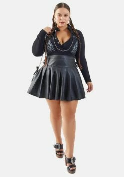 Poster Grl Tops I'm Hell On Wheels Western Bodysuit