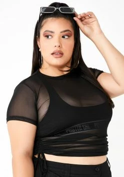 Poster Grl Tops Sin Ur 100 Percent That Bish Mesh Tee