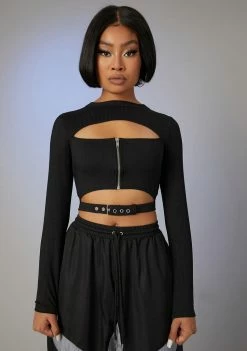 Poster Grl Speakerphone Hottie Long Sleeve Top Tops