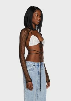 Poster Grl Press Charges Fishnet Shrug