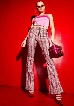 Poster Grl Now We're Jammin' Snake Print Cigarette Trousers