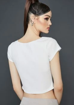 Poster Grl Crop Tee Have No Fury Asymmetric Tee