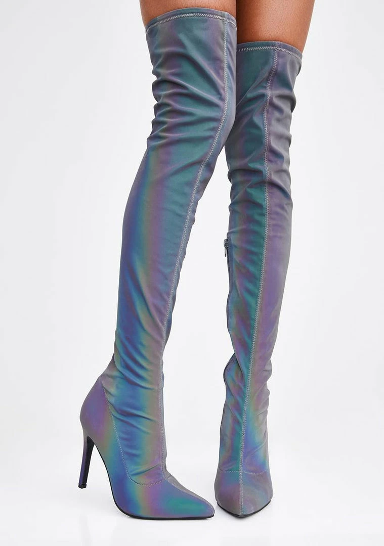 Poster Grl Million Mile Reflective Thigh Highs Boots & Booties 3 Poster Grl Million Mile Reflective Thigh Highs Boots & Booties