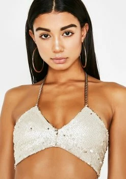 Poster Grl Tops Gold Standard Sequin Bra