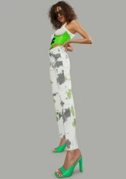 Poster Grl Bottoms Splash Of Fun Tie Dye Denim Jeans