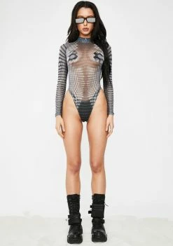 Poster Grl New Money Mesh Bodysuit Tops