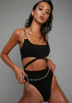 Poster Grl Currently Trending Chain Bodysuit Tops