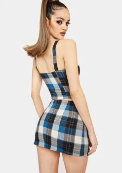 Poster Grl Eff Academia Plaid Mini Skirt Bottoms