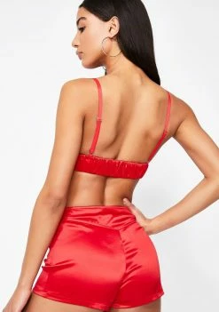 Poster Grl I'm The Plug Satin Shorts Bottoms