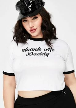 Poster Grl Please Spank Me Baby Tee
