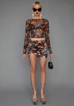 Poster Grl Honest Confessions Ruched Mini Skirt