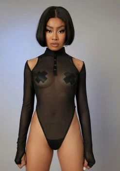 Poster Grl Paparazzi Pleaser Mesh Bodysuit