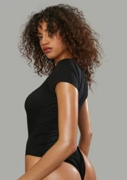 Poster Grl Tops Fierce Interaction Tie Front Bodysuit