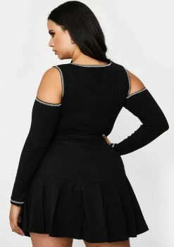 Poster Grl Plus Burn Book Pleated Skirt Bottoms