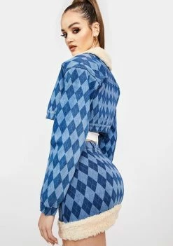 Poster Grl Classy Act Denim Mini Skirt Bottoms