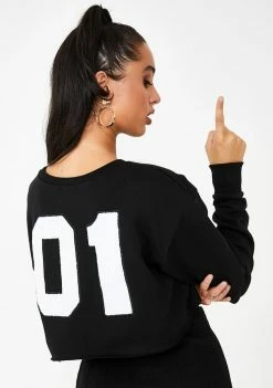 Poster Grl Bish Squad Cropped Sweatshirt Tops