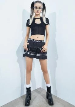 Poster Grl Do It Again Mesh Keyhole Top Tops