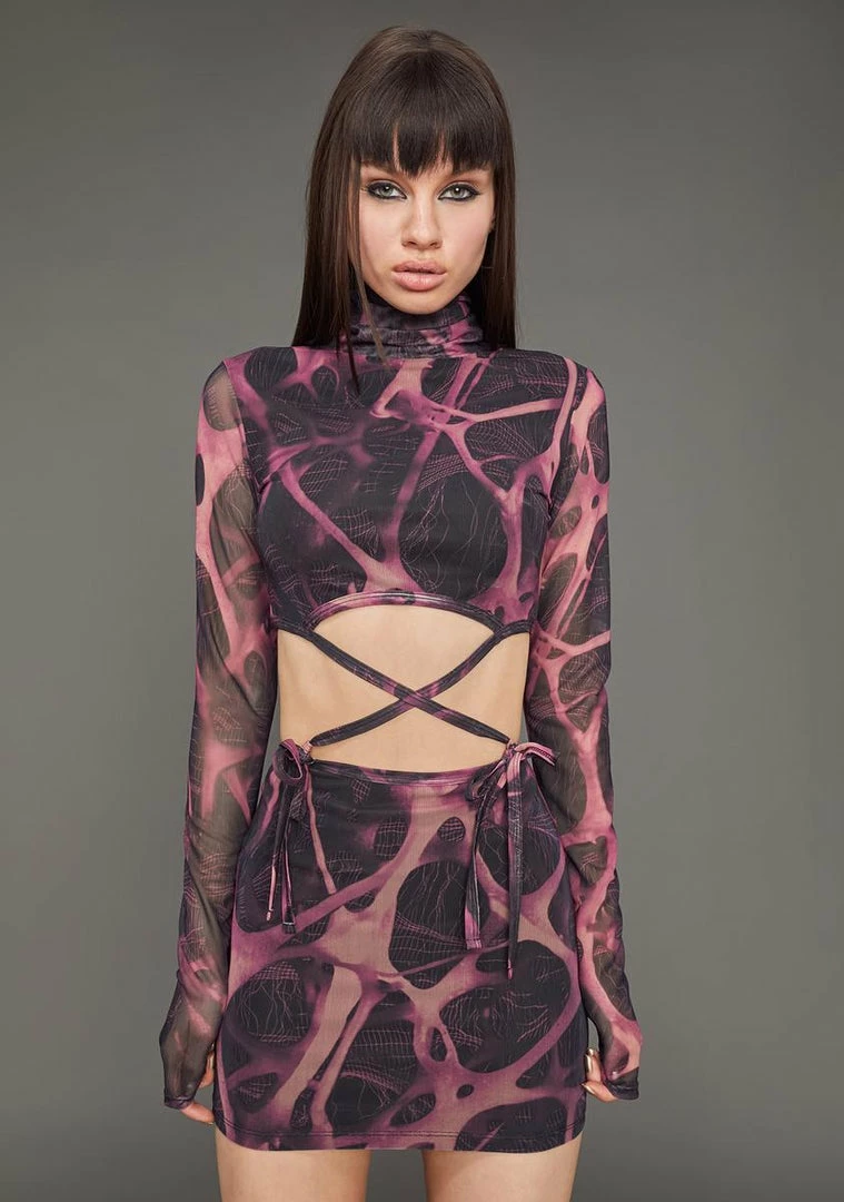 Poster Grl Diva DNA Mesh Mini Dress 1 Poster Grl Diva DNA Mesh Mini Dress