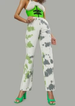Poster Grl Bottoms Splash Of Fun Tie Dye Denim Jeans