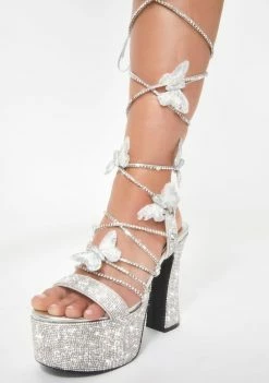 Poster Grl Blindin' Pixie Queen Lace Up Heels Platform Heels