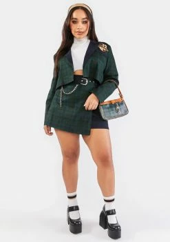 Poster Grl Bottoms Plus Dorm Core Plaid Mini Skirt