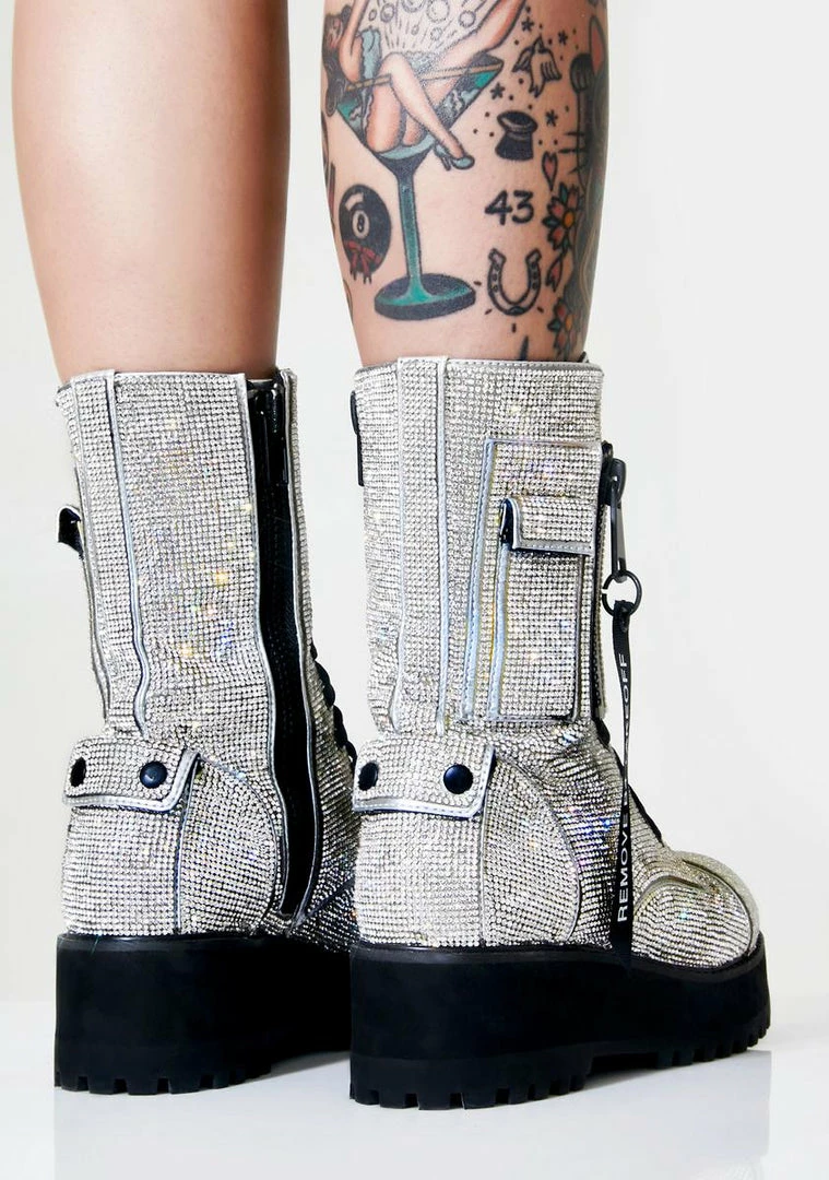 Poster Grl Combat Boots Billionaire Bling Boot 4 Poster Grl Combat Boots Billionaire Bling Boot