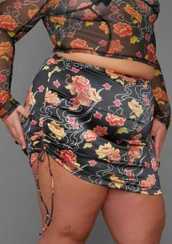 Poster Grl Fierce Honest Confessions Ruched Mini Skirt Dresses