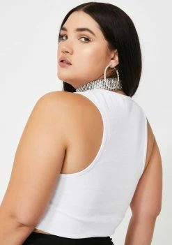 Poster Grl Tops So Call Me Mami Rhinestone Tank