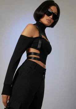 Poster Grl Passport Filler Buckle Strap Top Tops