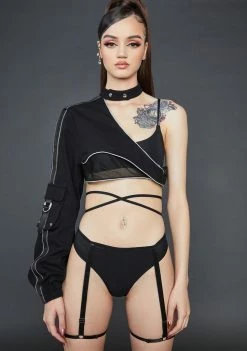 Poster Grl Prove You Wrong One Sleeve Jacket Cropped Jacket