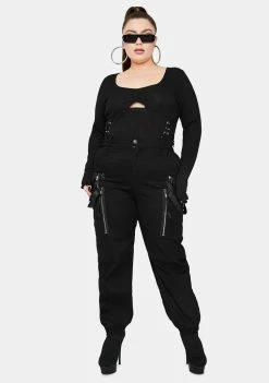 Poster Grl Tops Duh Valet Only Ruched Tie Front Top