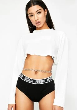 Poster Grl Tops Icy Hawt Mess Thermal Crop Top