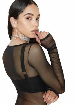Poster Grl Tops Effortless Sheer Bodysuit