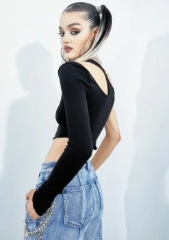 Poster Grl Tops Around That Track One-Sleeve Top