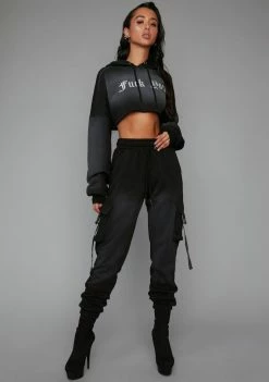 Poster Grl Attitude Adjustment Washed Cargo Joggers
