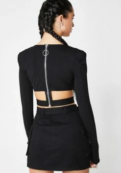 Poster Grl Tops CEO Status Wrap Top