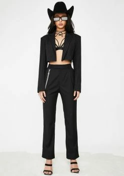 Poster Grl Clout Currency Cropped Blazer Outerwear
