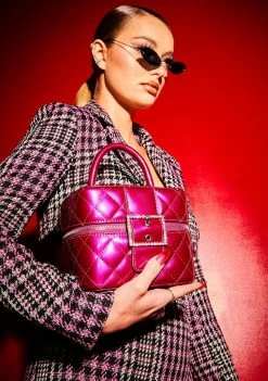 Poster Grl Bags & Wallets Dream Closet Quilted Patent Box Bag