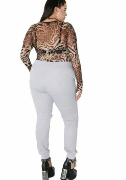 Poster Grl No Mercy Distressed Joggers Bottoms