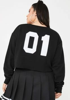 Poster Grl Tops Legit Bish Squad Cropped Sweatshirt