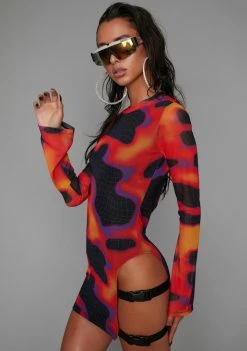 Poster Grl Dresses Heatin' Up Mesh Dress