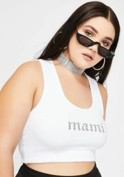 Poster Grl Tops So Call Me Mami Rhinestone Tank