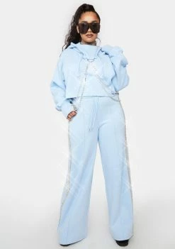 Poster Grl Pullover Hoodie Plus Cool Icy N' Dangerous Rhinestone Chain Hoodie