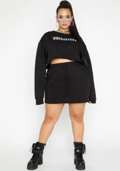 Poster Grl Tops Like Whatever Loser Skirt Set