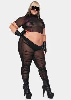 Poster Grl She's Baddie Goals Ruched Leggings Bottoms